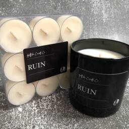 Ruin Scented Soy Candle, Tonka Bean, Gothic Home Fragrance - thumbnail 3