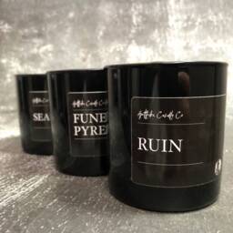 Ruin Scented Soy Candle, Tonka Bean, Gothic Home Fragrance - thumbnail 2