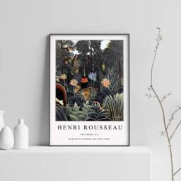 Henri Rousseau Poster, The Dream, Exhibition Print, Floral Wall Art, Tropical Animal Nature Gift, A1/A2/A3/A4 - thumbnail 3