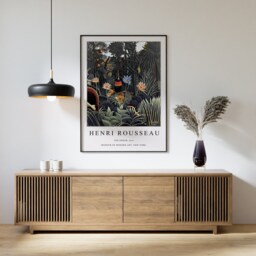 Henri Rousseau Poster, The Dream, Exhibition Print, Floral Wall Art, Tropical Animal Nature Gift, A1/A2/A3/A4 - thumbnail 2