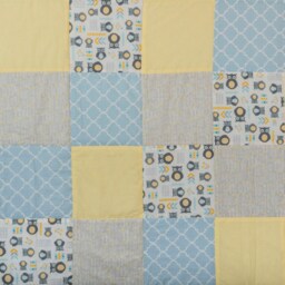 Baby Boy QuiltBlue & Yellow Quilt, Boy Bedding, Owl Quilt, Nursery, Baby Shower Gift, New Mom Gift - thumbnail 3