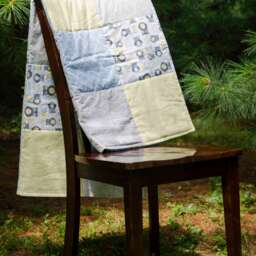 Baby Boy QuiltBlue & Yellow Quilt, Boy Bedding, Owl Quilt, Nursery, Baby Shower Gift, New Mom Gift - thumbnail 2