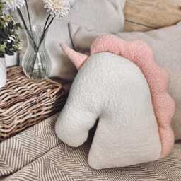 Handmade Boucle Unicorn Pillow Nursery & Girl Bedroom Decor - thumbnail 1