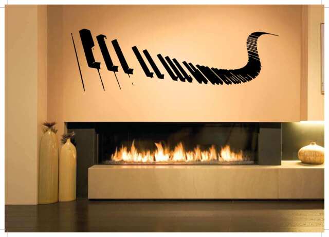 Vinyl Wall Decal Treble Clef Musical Piano Notes Forte Stickers Mural Large Decor-Vg093 - image 1
