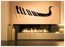 Vinyl Wall Decal Treble Clef Musical Piano Notes Forte Stickers Mural Large Decor-Vg093 - thumbnail 1