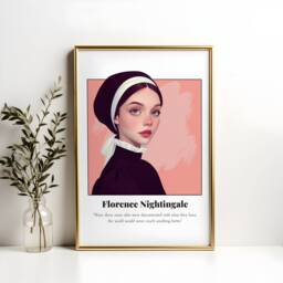Florence Nightingale Quote Poster Inspirational Woman Art Print - thumbnail 1