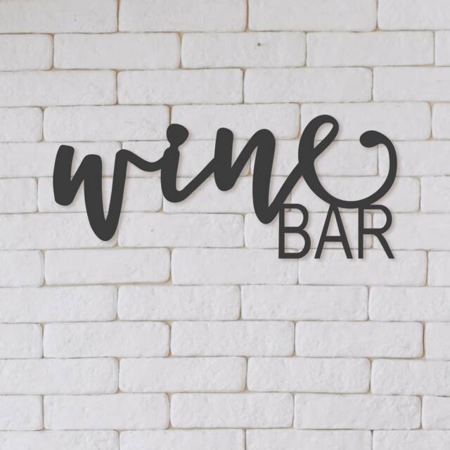 Wine Bar Metal Sign - 16 Gauge Steel Wall Art - image 1