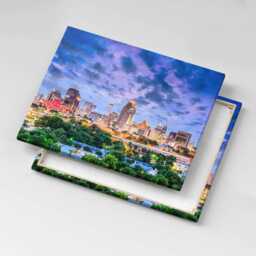 San Antonio City Landscape Canvas, Wall Art Picture, Purple Decoration, Travel Canvas - thumbnail 3