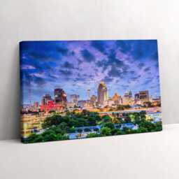 San Antonio City Landscape Canvas, Wall Art Picture, Purple Decoration, Travel Canvas - thumbnail 2