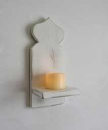 Moroccan Wall Sconce Reclaimed Wood Islamic Candle Holder