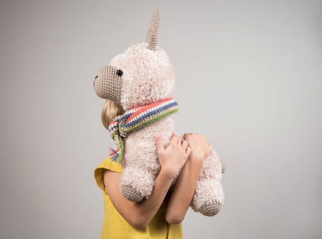 Knitted Lama Pillow Toy Handmade Crochet Amigurumi Gift - image 1
