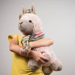 Knitted Lama Pillow Toy Handmade Crochet Amigurumi Gift - thumbnail 4