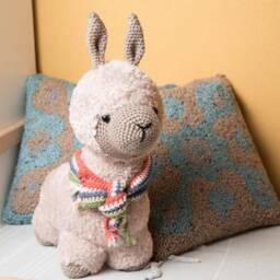 Knitted Lama Pillow Toy Handmade Crochet Amigurumi Gift - thumbnail 3