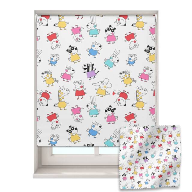 Peppa & Friends Roller Blind, Pig Children's Made To Measure, Blackout Blind - image 1