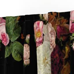 Moody Gothic Floral Curtain Panel - Vintage Garden English Roses Victorian Chintz Custom Dark By Eti_Enne - thumbnail 3