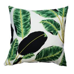 Tropical Cushion Covers, Cover Only, Black Palm Leaf Cushions, Designer Scatter Throw & Green Cushions - thumbnail 3