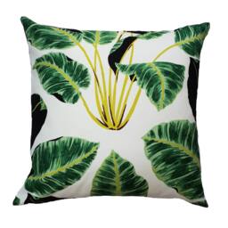 Tropical Cushion Covers, Cover Only, Black Palm Leaf Cushions, Designer Scatter Throw & Green Cushions - thumbnail 4