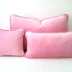 Baby Candy Pink Velvet Pillow Cover, Cushion Cover - thumbnail 2