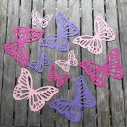 10 Giant Paper Butterflies Placecard Backdrop Wall Decoration - thumbnail 1