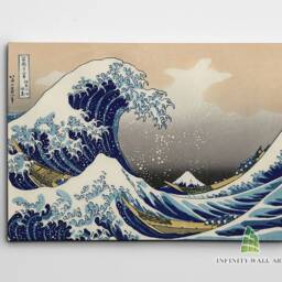 The Great Wave Off Kanagawa Canvas Art Japanese Hokusai Wall Print Picture Home Decor -C414 - thumbnail 2