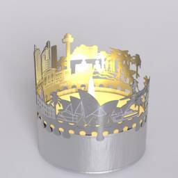 Sydney Skyline Shadow Play Captivating Candle Attachment Souvenir For Fans - Projects Iconic Silhouettes Perfect Gift Idea - thumbnail 4