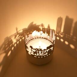 Sydney Skyline Shadow Play Captivating Candle Attachment Souvenir For Fans - Projects Iconic Silhouettes Perfect Gift Idea - thumbnail 2