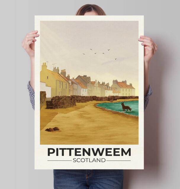 Pittenweem Travel Poster - Fife Wall Art East Neuk Print - image 1