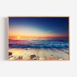 Beach Sunset Photography Print - Coastal Ocean Wall Art Poster Seaside Home Decor - thumbnail 2