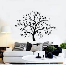 Romantic Tree Vinyl Wall Decal Hearts Birds Love Couple Branch Bedroom Decor Stickers Mural - #2334Di