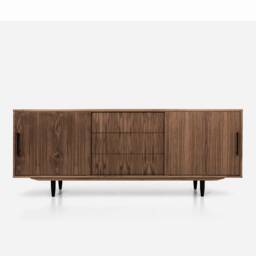 Mid-Century Sideboard, Dresser, Commode, Credenza Made Of Walnut Vaneer - Livlo Os05