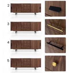 Mid-Century Sideboard, Dresser, Commode, Credenza Made Of Walnut Vaneer - Livlo Os05 - thumbnail 3