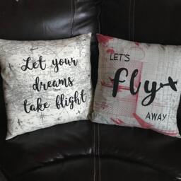 "Airplane Pillow ""Let Your Dreams Take Flight" - thumbnail 2