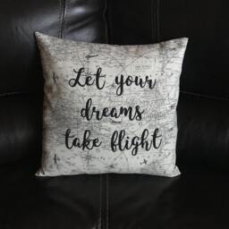 "Airplane Pillow ""Let Your Dreams Take Flight" - thumbnail 3