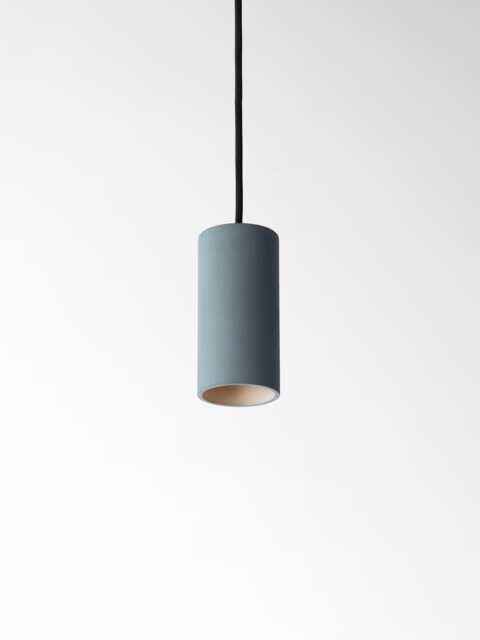 Concrete Pendant Light - Colorful Hanging Lamp Modern Cylinder Ceiling Minimal Cement Handmade in Italy Cromia 13 cm - image 1