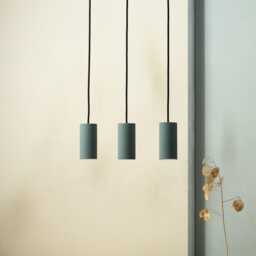 Concrete Pendant Light - Colorful Hanging Lamp Modern Cylinder Ceiling Minimal Cement Handmade in Italy Cromia 13 cm - thumbnail 3