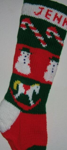 Personalized Hand Knitted Christmas Stocking - image 1