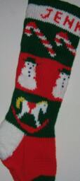 Personalized Hand Knitted Christmas Stocking - thumbnail 1
