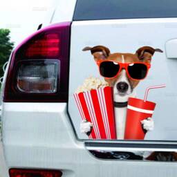 Dog Wall Sticker, Funny Dog, Movie Night Decal, Animal Decor Cfb 77 - thumbnail 2