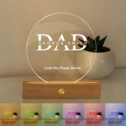 Personalized Dad Led Night Light, Custom Father's Day Gift - thumbnail 1