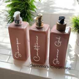 Personalised Pink Square Soap Dispenser Bottle With Pump 500Ml - 12 Options - thumbnail 1
