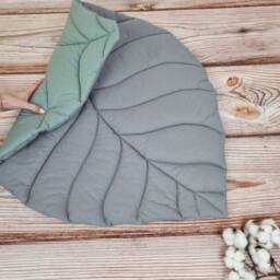 Organic Cotton Leaf Baby Play Mat Nursery Decor - thumbnail 2