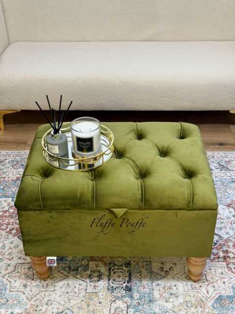 Norah Storage Ottoman Footstool Coffee Table Pouffe Bench Chesterfield Declutter Living Space - image 1