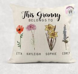 Grandma Gift - Grandma Cushion This Nanny Nanna Gran Granny Mummy Mum Belongs To Pillow Birthday Christmas Gift For Gran - thumbnail 1
