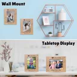 Personalised French Oak Picture Frame, I Love My Grandpa, Custom Engraved Present For Grandfather - thumbnail 3