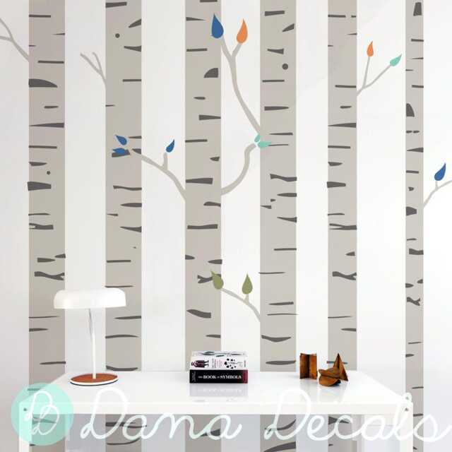 Birch Tree Forest Wall Decals - Whimsical Nursery Decor - image 1