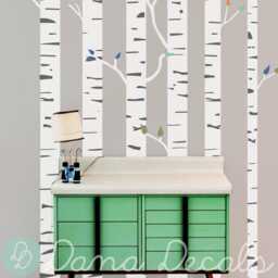 Birch Tree Forest Wall Decals - Whimsical Nursery Decor - thumbnail 3