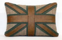 The Leather & Wool Union Jack Cushion - thumbnail 1