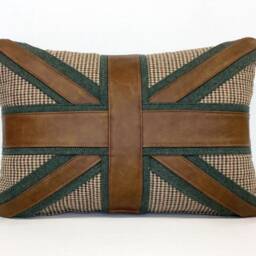 The Leather & Wool Union Jack Cushion - thumbnail 4
