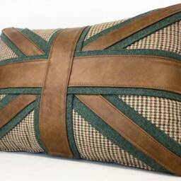 The Leather & Wool Union Jack Cushion - thumbnail 2