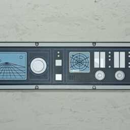 Large Sci-Fi Control Panel Prop Futuristic Wall Art - thumbnail 2